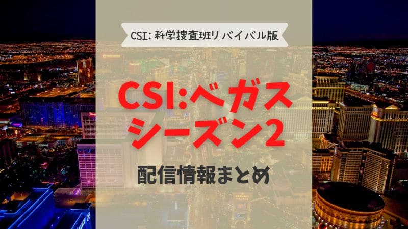 csi ベガス　シーズン2 配信