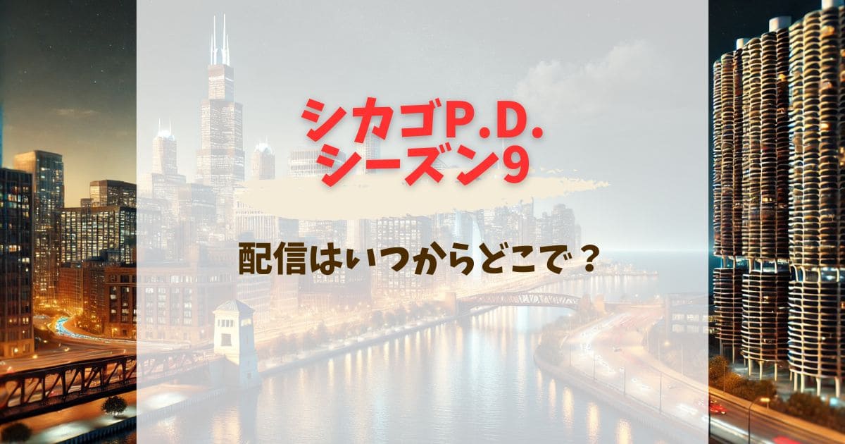 シカゴP.D.シーズン9 Hulu配信はいつから？日本放送予定とDVDレンタル情報