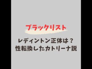 ブラックリスト レッド 正体