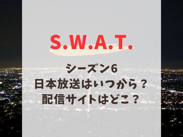 SWAT シーズン6 日本放送