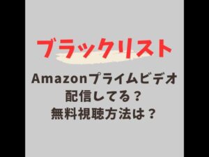 ブラックリスト Amazonプライムビデオ