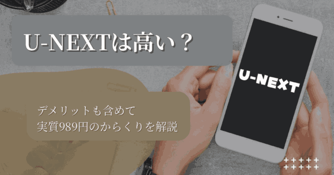 U-NEXTは高い？デメリットも含めて実質989円のからくりを解説