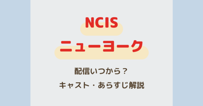 『NCIS：ニューヨーク』配信いつから？キャスト・あらすじ解説